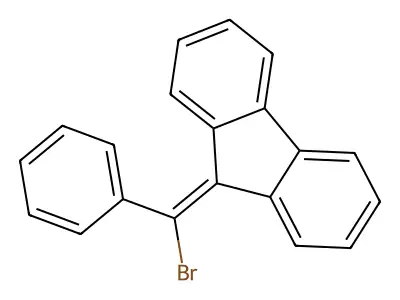 9-[Bromo(phenyl)methylene]-9H-fluorene structure