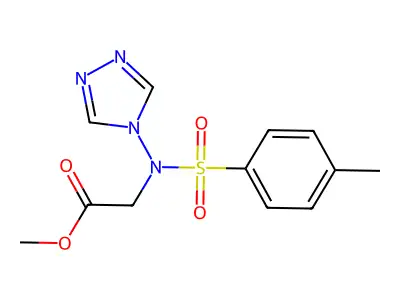 Methyl 2-[(4-methylphenyl)sulfonyl-(1,2,4-triazol-4-yl)amino]acetate structure