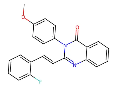 2-[(E)-2-(2-fluorophenyl)ethenyl]-3-(4-methoxyphenyl)quinazolin-4-one structure