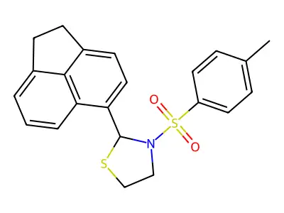 2-(1,2-Dihydroacenaphthylen-5-yl)-3-(4-methylphenyl)sulfonyl-1,3-thiazolidine structure