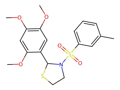 3-(m-Tolylsulfonyl)-2-(2,4,5-trimethoxyphenyl)thiazolidine structure