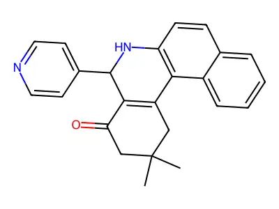 2,2-Dimethyl-5-pyridin-4-yl-1,3,5,6-tetrahydrobenzo[a]phenanthridin-4-one structure