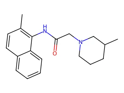 N-(2-methylnaphthalen-1-yl)-2-(3-methylpiperidin-1-yl)acetamide structure