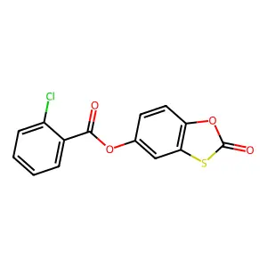 2-Oxobenzo[d][1,3]oxathiol-5-yl 2-chlorobenzoate structure
