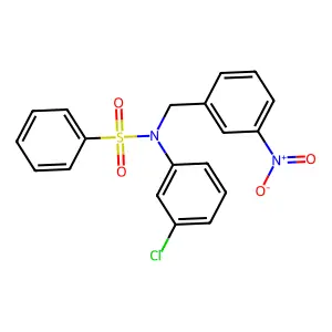N-(3-Chlorophenyl)-N-(3-nitrobenzyl)benzenesulfonamide structure