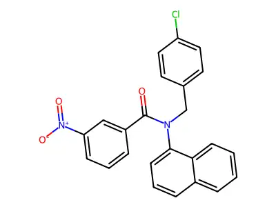 N-(4-Chlorobenzyl)-N-(naphthalen-1-yl)-3-nitrobenzamide structure