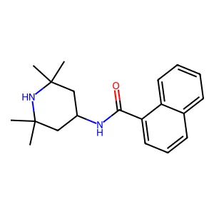 N-(2,2,6,6-tetramethylpiperidin-4-yl)naphthalene-1-carboxamide structure