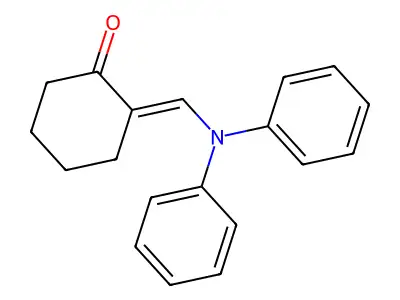 (2E)-2-[(N-phenylanilino)methylidene]cyclohexan-1-one structure