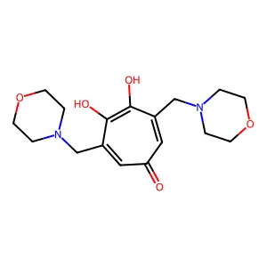 4,5-Dihydroxy-3,6-bis((morpholin-4-yl)methyl)cyclohepta-2,4,6-trien-1-one structure