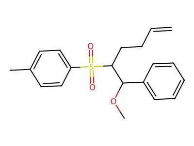 1-[Methoxy(phenyl)methyl]-4-pentenyl 4-methylphenyl sulfone structure