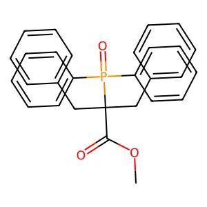Methyl 2-benzyl-2-(diphenylphosphoryl)-3-phenylpropanoate structure