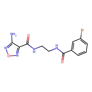 4-amino-N-[2-[(3-bromobenzoyl)amino]ethyl]-1,2,5-oxadiazole-3-carboxamide structure