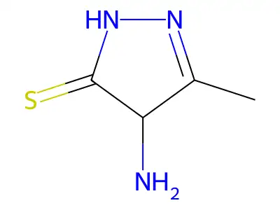 3H-Pyrazole-3-thione, 4-amino-2,4-dihydro-5-methyl- structure