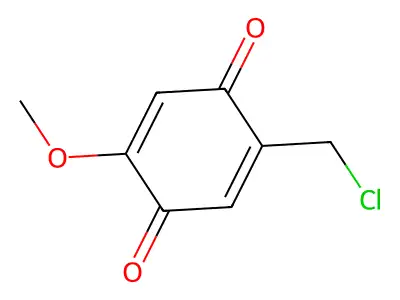 2,5-Cyclohexadiene-1,4-dione, 2-(chloromethyl)-5-methoxy- structure