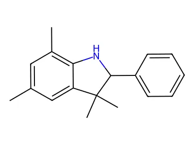 3,3,5,7-Tetramethyl-2-phenylindoline structure