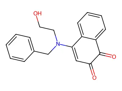 4-[Benzyl(2-hydroxyethyl)amino]-1,2-naphthalenedione structure