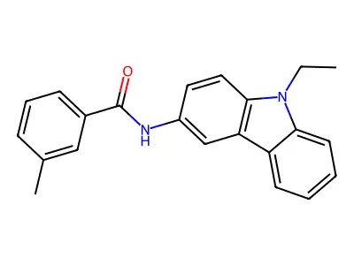 N-(9-ethylcarbazol-3-yl)-3-methylbenzamide structure