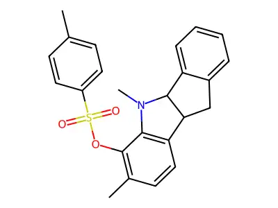 5,7-dimethyl-4b,5,9b,10-tetrahydroindeno[1,2-b]indol-6-yl 4-methylbenzenesulfonate structure