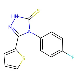 4-(4-fluorophenyl)-3-thiophen-2-yl-1H-1,2,4-triazole-5-thione structure
