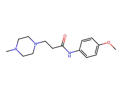 N-(4-methoxyphenyl)-3-(4-methylpiperazin-1-yl)propanamide structure