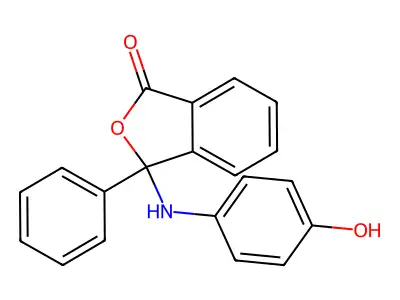3-(4-Hydroxyanilino)-3-phenyl-2-benzofuran-1-one structure