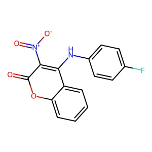 4-(4-Fluoroanilino)-3-nitrochromen-2-one structure