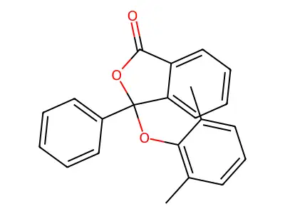 3-(2,6-dimethylphenoxy)-3-phenyl-2-benzofuran-1(3H)-one structure