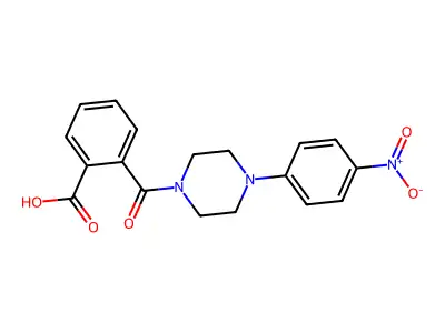 2-{[4-(4-Nitrophenyl)piperazin-1-yl]carbonyl}benzoic acid structure