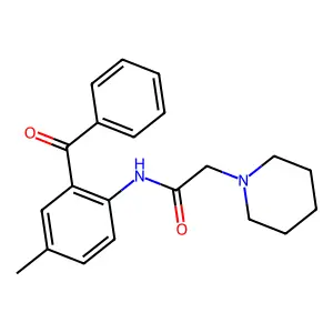 N-(2-benzoyl-4-methylphenyl)-2-piperidin-1-ylacetamide structure