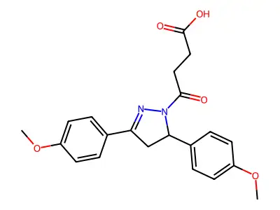 4-[3,5-Bis-(4-methoxy-phenyl)-4,5-dihydro-pyrazol-1-yl]-4-oxo-butyric acid structure