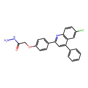 2-[4-(6-Chloro-4-phenylquinolin-2-yl)phenoxy]acetohydrazide structure