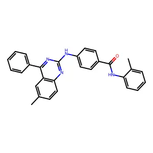 4-((6-methyl-4-phenylquinazolin-2-yl)amino)-N-(o-tolyl)benzamide structure