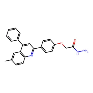 2-[4-(6-Methyl-4-phenylquinolin-2-yl)phenoxy]acetohydrazide structure