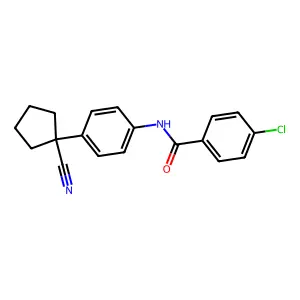 4-chloro-N-[4-(1-cyanocyclopentyl)phenyl]benzamide structure