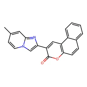 2-{7-methylimidazo[1,2-a]pyridin-2-yl}-3H-benzo[f]chromen-3-one structure