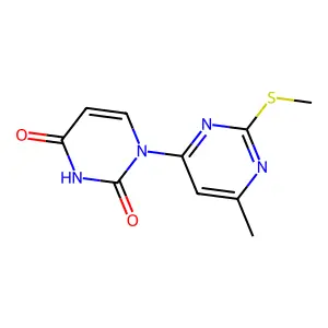 1-(6-Methyl-2-methylsulfanylpyrimidin-4-yl)pyrimidine-2,4-dione structure
