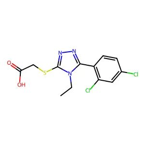 2-{[5-(2,4-dichlorophenyl)-4-ethyl-4H-1,2,4-triazol-3-yl]sulfanyl}acetic acid structure