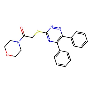 2-[(5,6-Diphenyl-1,2,4-triazin-3-yl)sulfanyl]-1-morpholin-4-ylethanone structure