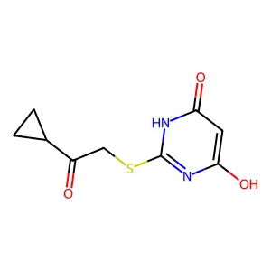 1-Cyclopropyl-2-[(4,6-dihydroxypyrimidin-2-YL)thio]ethanone structure