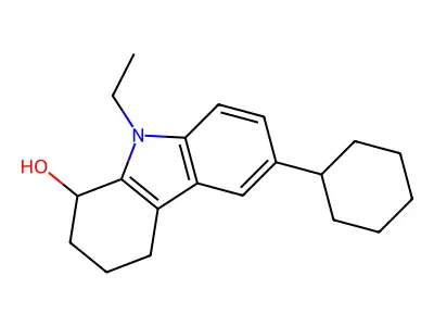 6-Cyclohexyl-9-ethyl-2,3,4,9-tetrahydro-1H-carbazol-1-ol structure