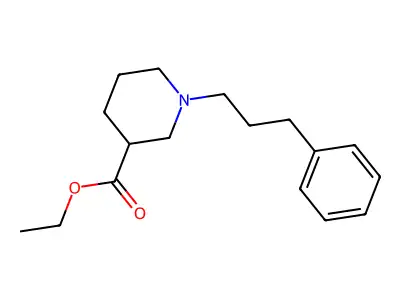 Ethyl 1-(3-phenylpropyl)piperidine-3-carboxylate structure