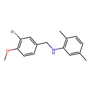 N-[(3-bromo-4-methoxyphenyl)methyl]-2,5-dimethylaniline structure