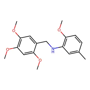 2-methoxy-5-methyl-N-[(2,4,5-trimethoxyphenyl)methyl]aniline structure