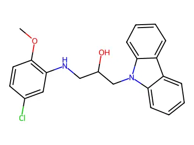1-Carbazol-9-yl-3-(5-chloro-2-methoxy-phenylamino)-propan-2-ol structure