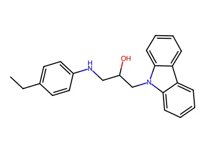 1-(9H-carbazol-9-yl)-3-((4-ethylphenyl)amino)propan-2-ol structure