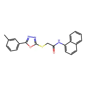 N-(naphthalen-1-yl)-2-((5-(m-tolyl)-1,3,4-oxadiazol-2-yl)thio)acetamide structure
