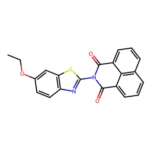 2-(6-ethoxy-1,3-benzothiazol-2-yl)-1H-benzo[de]isoquinoline-1,3(2H)-dione structure