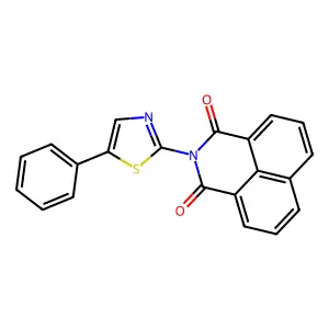 2-(5-phenyl-1,3-thiazol-2-yl)-1H-benzo[de]isoquinoline-1,3(2H)-dione structure