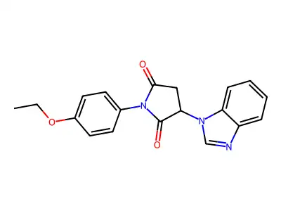 3-(1H-benzimidazol-1-yl)-1-(4-ethoxyphenyl)pyrrolidine-2,5-dione structure