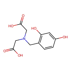 [Carboxymethyl-(2,4-dihydroxybenzyl)amino]acetic acid structure